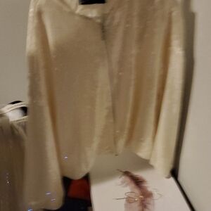 Elegant Cream Sequin Jacket